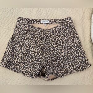 Abercrombie & Fitch Leopard Print Jean Shorts